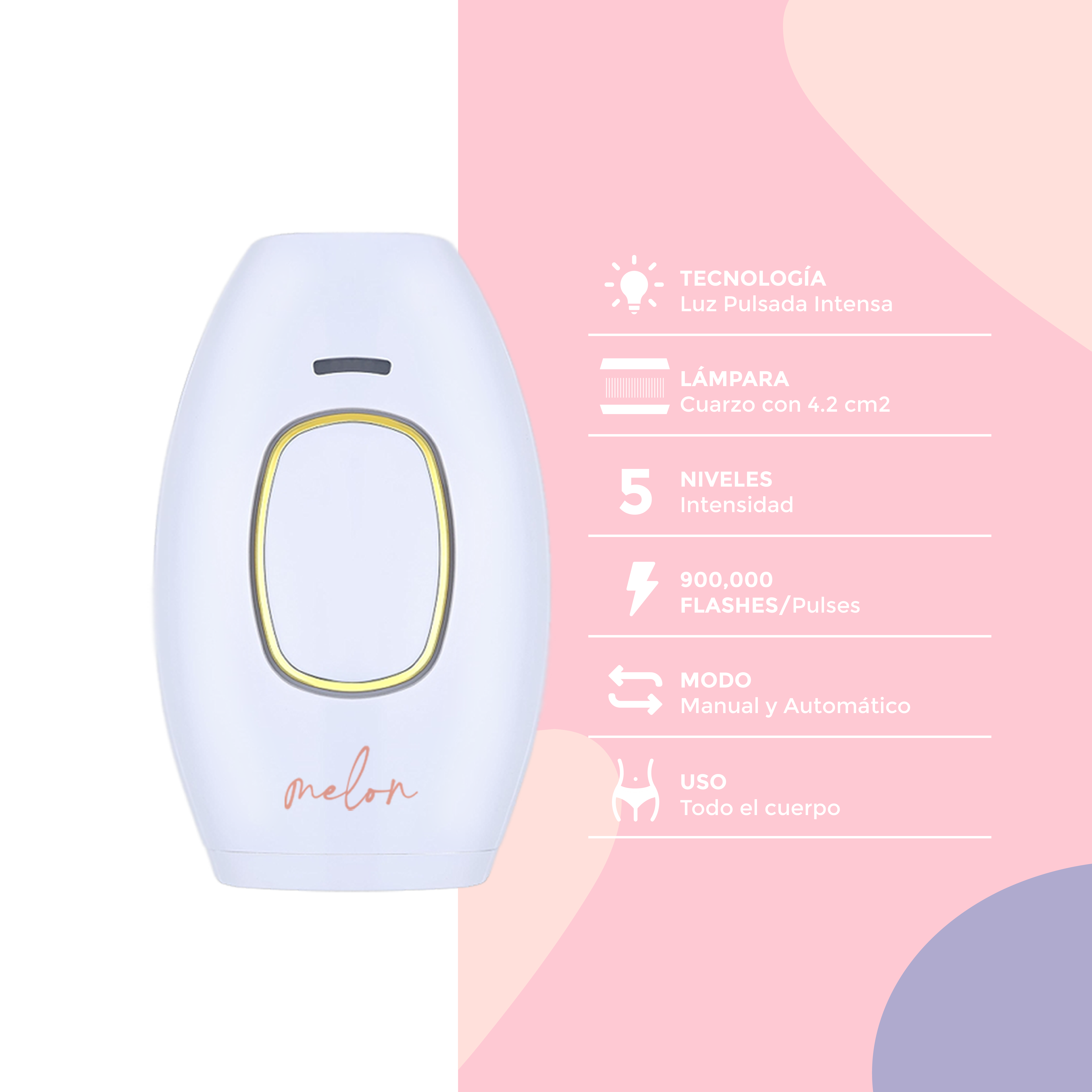 IPL Pocket Blanca - Depilación Permanente Luz Pulsada Intensa